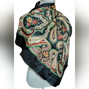Silk paisley And Floral Large scarf